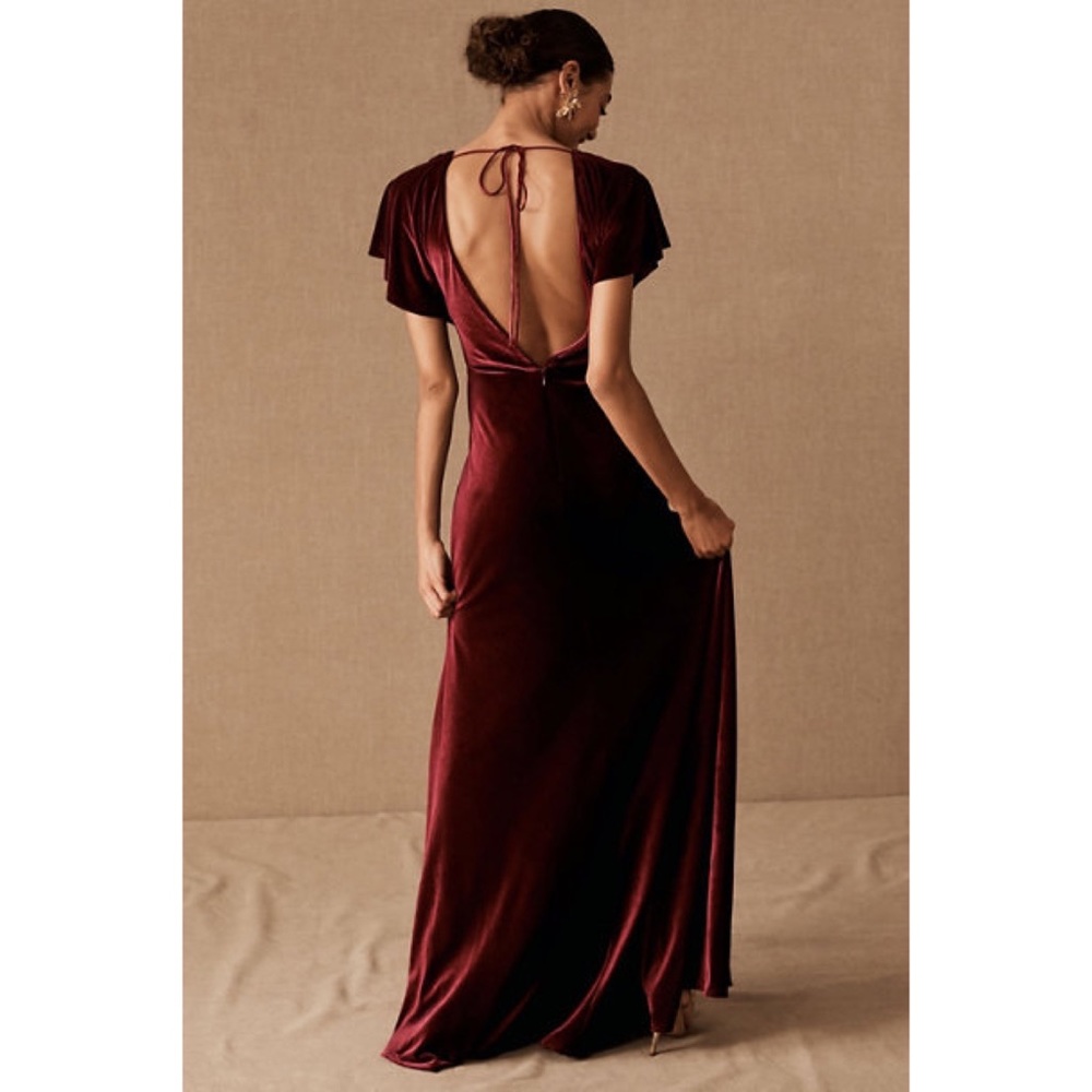 BHLDN Jenny Yoo Ellis Velvet Open Back Dress - Picture 2 of 13